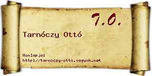 Tarnóczy Ottó névjegykártya