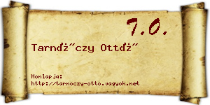 Tarnóczy Ottó névjegykártya