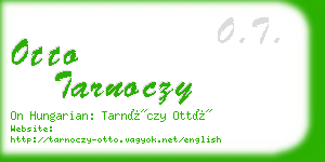 otto tarnoczy business card